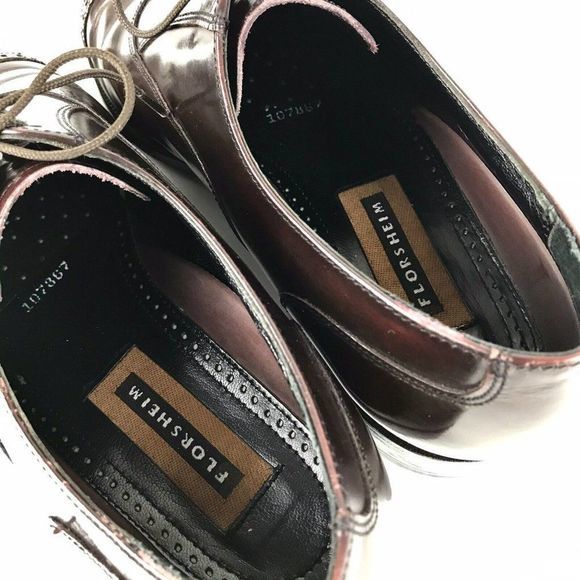 Florsheim Lexington Mens Size 9.5‎ Dress Shoes Brown Leather Cap Toe Oxford - Picture 7 of 9